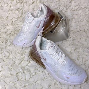 Nike Air Max 270. White and Glitter Lavender.